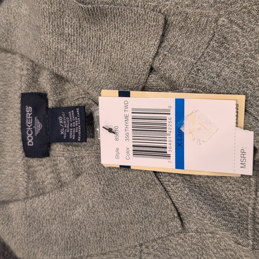 NWT Men's Green Dockers Lightweight Sweater Size XL - Picture 5 of 7